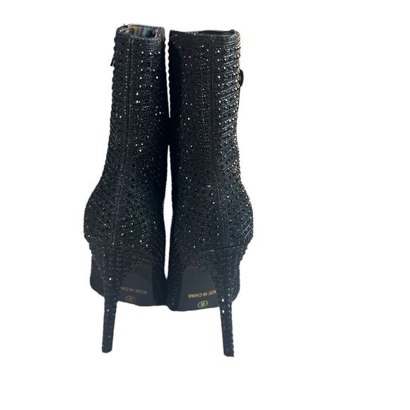 Glaze Brand Sexy Black Dazzle Studded Boots - Picture 4 of 9